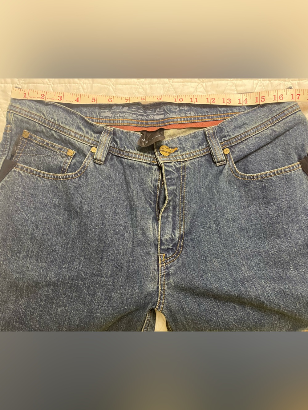 Alpinestars Men's motorcycle jeans with Kevlar. Standard wash denim color - Picture 10 of 15